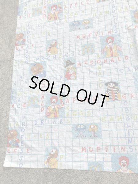 マクドナルドのキャラクターの70’sヴィンテージフラットシーツ