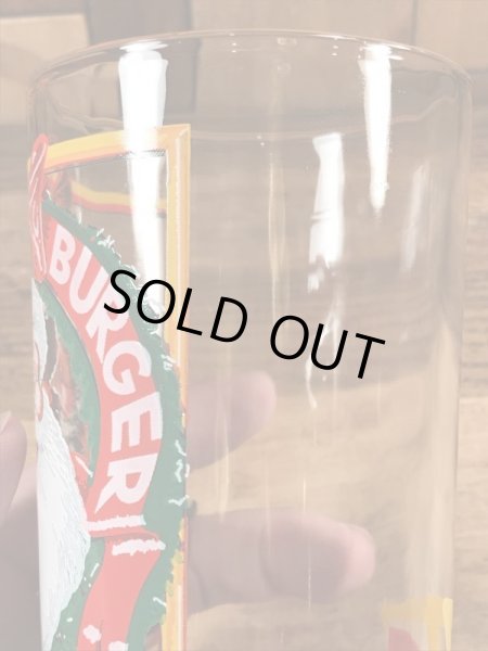 インアンドアウトバーガーのサンタクロースの80年代ビンテージガラスコップ