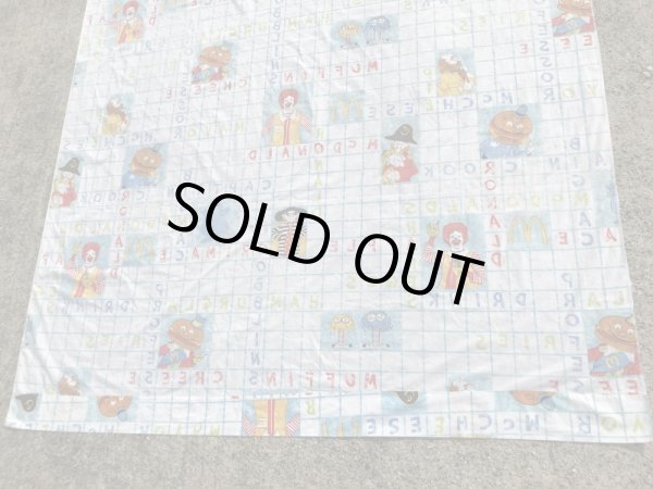 マクドナルドのキャラクターの70年代ビンテージフラットシーツ