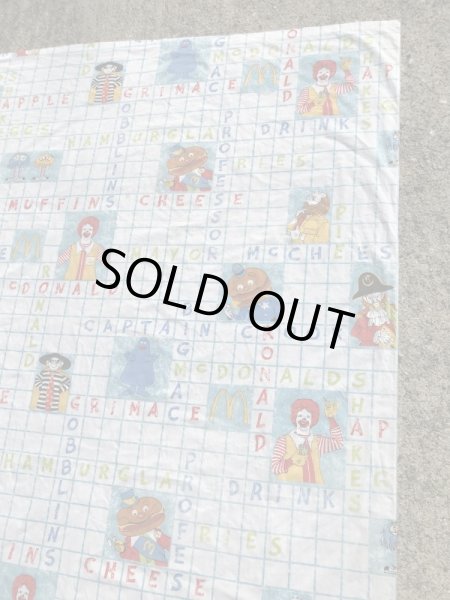 マクドナルドのキャラクターの70年代ビンテージフラットシーツ