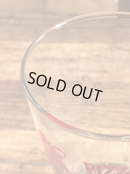 ピザハットの企業物の70年代ビンテージガラスコップ