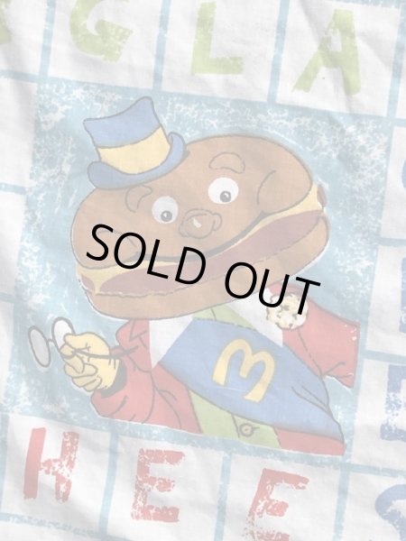 マクドナルドのキャラクターの70’sヴィンテージフラットシーツ