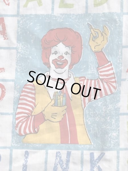 マクドナルドのキャラクターの70’sヴィンテージフラットシーツ