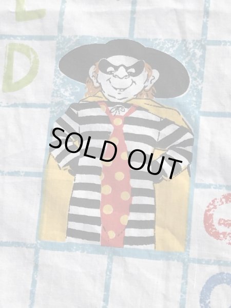 マクドナルドのキャラクターの70’sヴィンテージフラットシーツ