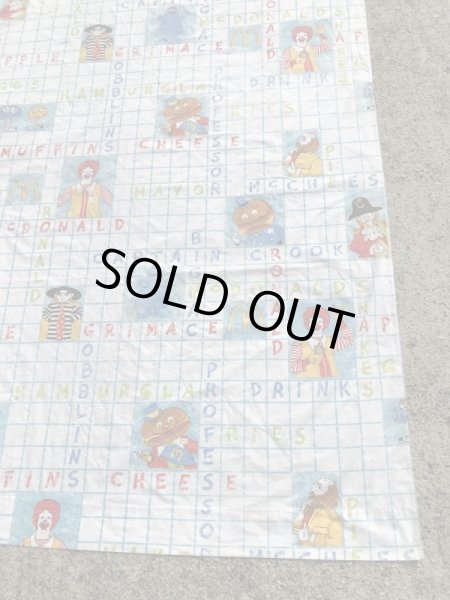 マクドナルドのキャラクターの70年代ビンテージフラットシーツ