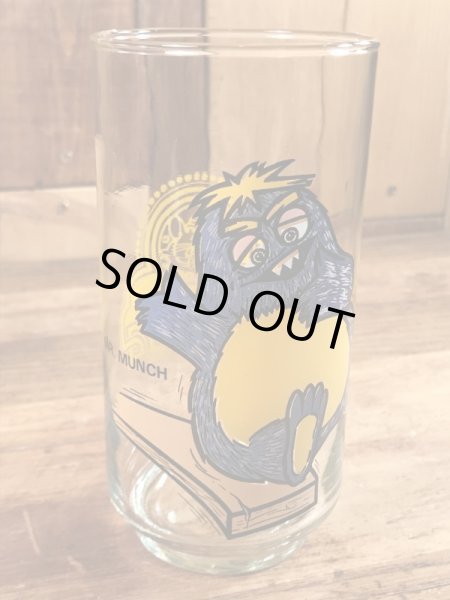 ショウビズピザのチャッキーチーズの80年代ビンテージガラスコップ