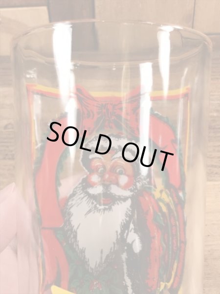 インアンドアウトバーガーのサンタクロースの80年代ビンテージガラスコップ