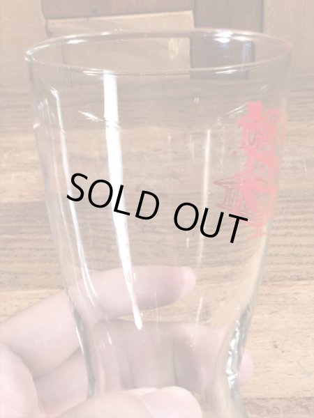 ピザハットの企業物の70年代ビンテージガラスコップ