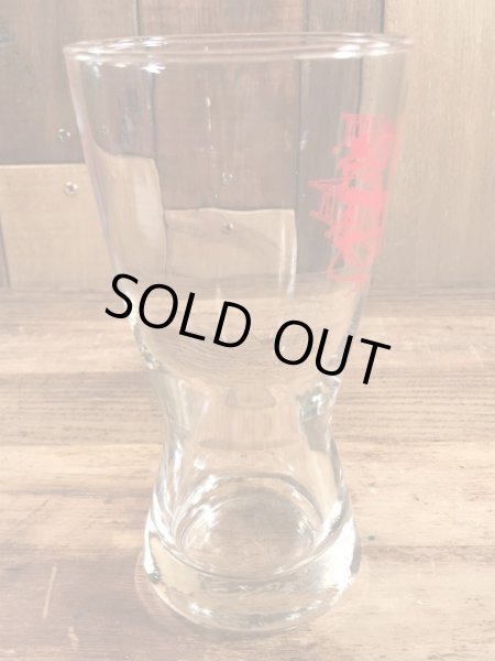 ピザハットの企業物の70年代ビンテージガラスコップ