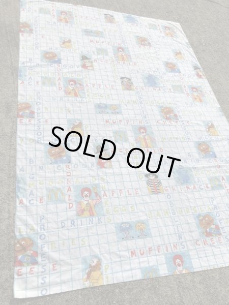 マクドナルドのキャラクターの70’sヴィンテージフラットシーツ