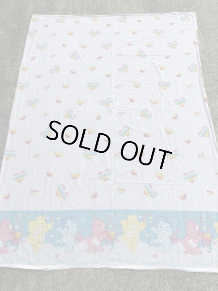 ケアベアのハートのビンテージフラットシーツ