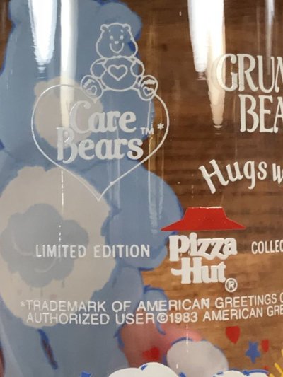 画像1: Pizza Hut Care Bears “Grumpy Bear” Glass　ケアベア　ビンテージ　グラス　ピザハット　80年代