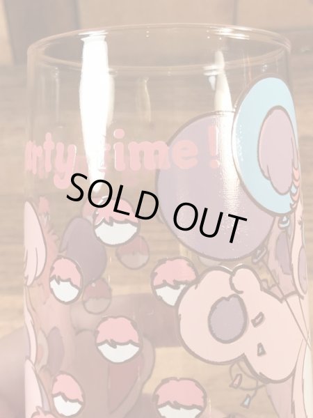 アンカーホッキング社製のポップルズの80年代ビンテージガラスコップ