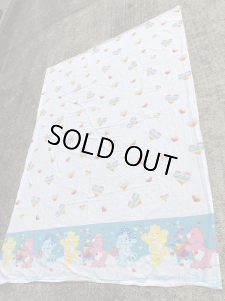 ケアベアのハートのビンテージフラットシーツ