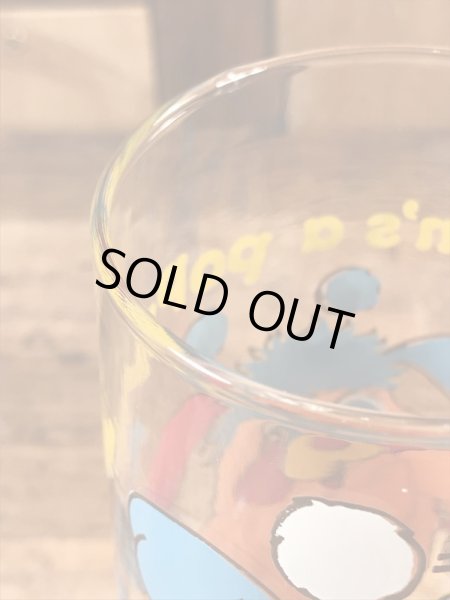 アンカーホッキング社製のポップルズの80年代ビンテージガラスコップ