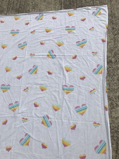 画像1: Care Bears “Heart” Twin Flat Sheet　ケアベア　ビンテージ　フラットシーツ　2000年代