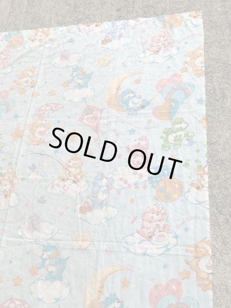 Care Bearsたちが描かれた80’sヴィンテージツインフラットシーツ