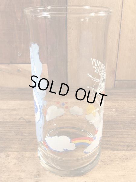 ケアベアのグランピーベアの80’sヴィンテージガラスコップ