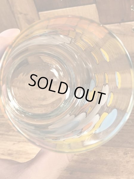 アンカーホッキング社製のポップルズの80年代ビンテージガラスコップ