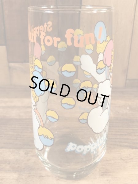 アンカーホッキング社製のポップルズの80年代ビンテージガラスコップ