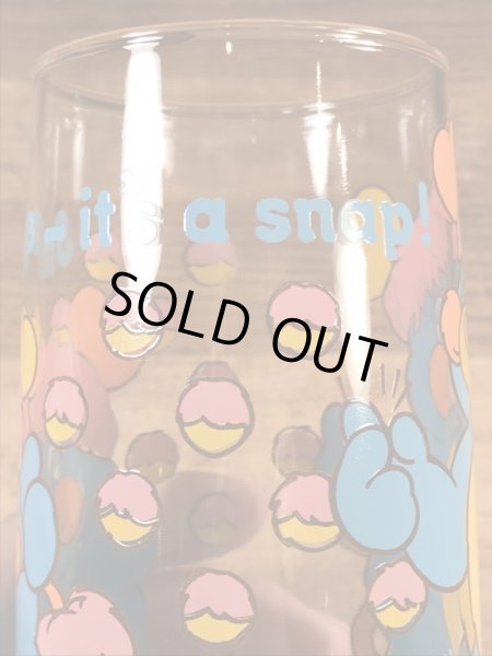 アンカーホッキング社製のポップルズの80年代ビンテージガラスコップ