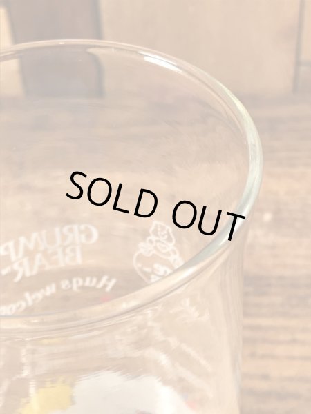 ケアベアのグランピーベアの80’sヴィンテージガラスコップ