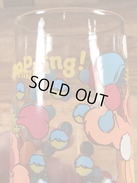 アンカーホッキング社製のポップルズの80年代ビンテージガラスコップ