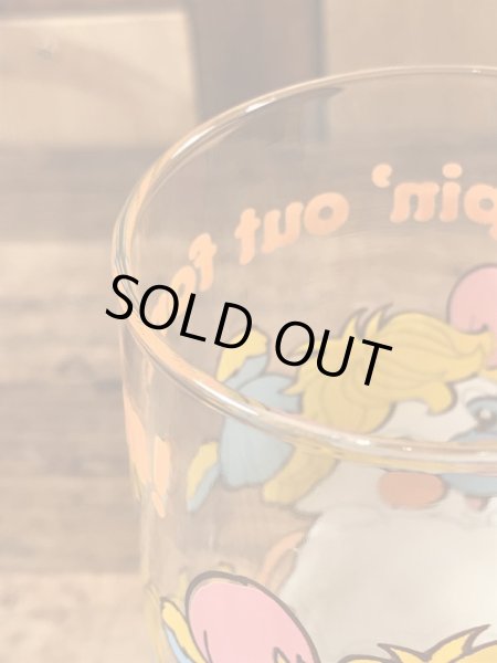 アンカーホッキング社製のポップルズの80年代ビンテージガラスコップ