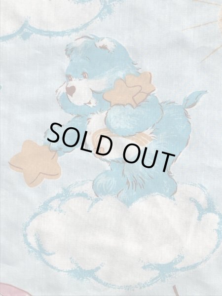 Care Bearsたちが描かれた80’sヴィンテージツインフラットシーツ