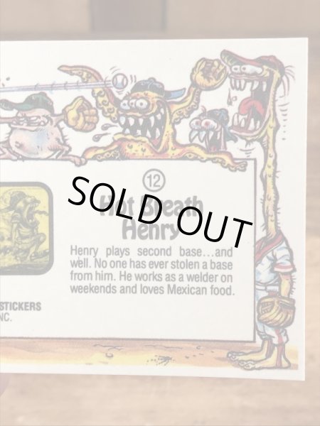 LEAF社製のベースボールモンスターの80年代ビンテージシールカード