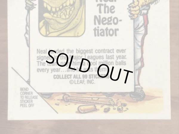 LEAF社製のベースボールモンスターの80年代ビンテージシールカード