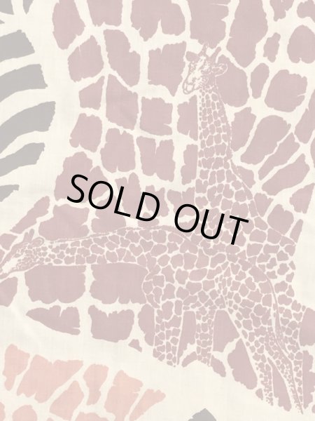 ゼブラやチーターのカモフラ柄の70年代ビンテージフラットシーツ