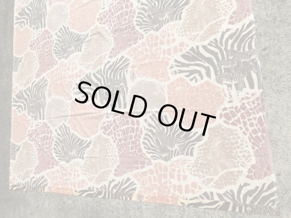 アニマルのカモフラージュ柄の70’sヴィンテージフラットシーツ