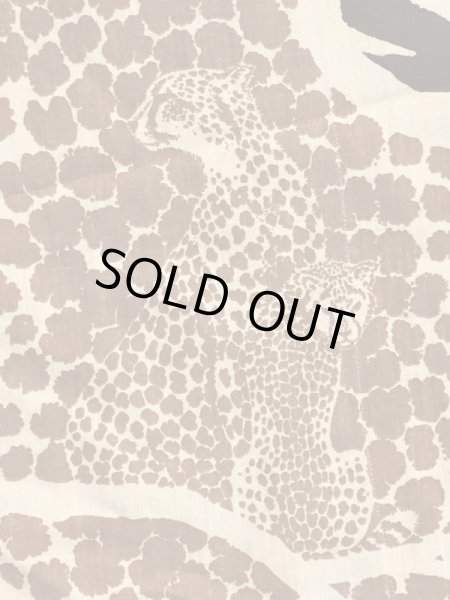 アニマルのカモフラージュ柄の70’sヴィンテージフラットシーツ