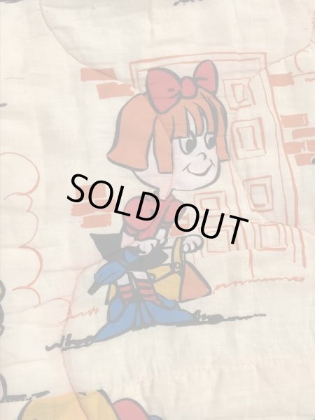 スヌーピーのような野球をしているキャラクターの70年代ビンテージ寝袋