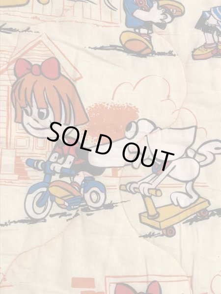 スヌーピーのような野球をしているキャラクターの70年代ビンテージ寝袋