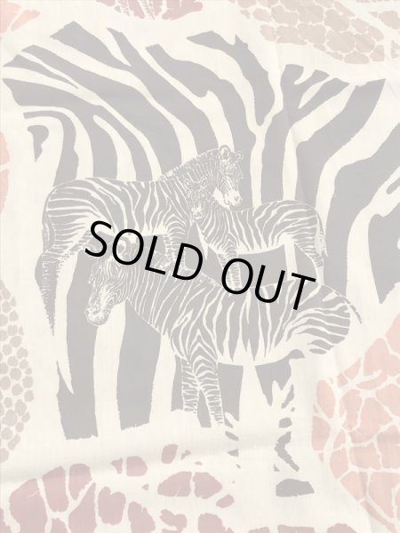 アニマルのカモフラージュ柄の70’sヴィンテージフラットシーツ