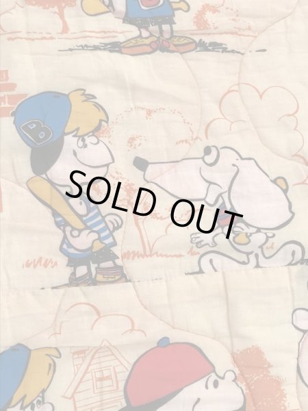 チャーリーブラウンのような男の子と女の子の70’sヴィンテージスリーピングバッグ