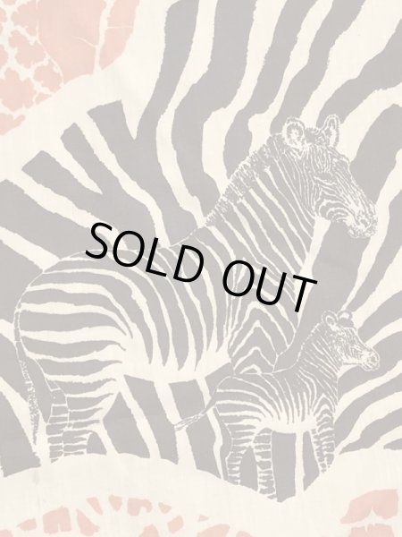 アニマルのカモフラージュ柄の70’sヴィンテージフラットシーツ