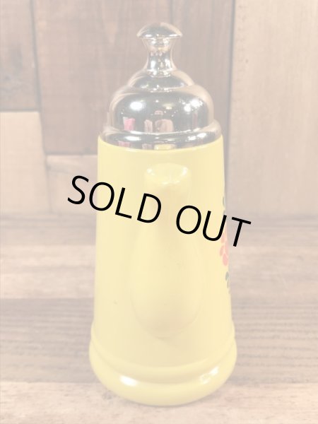 エイボン社製の花の絵が付いたポットの70年代ビンテージ容器