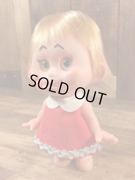 メイドインジャパン製の女の子の60’sヴィンテージソフビドール