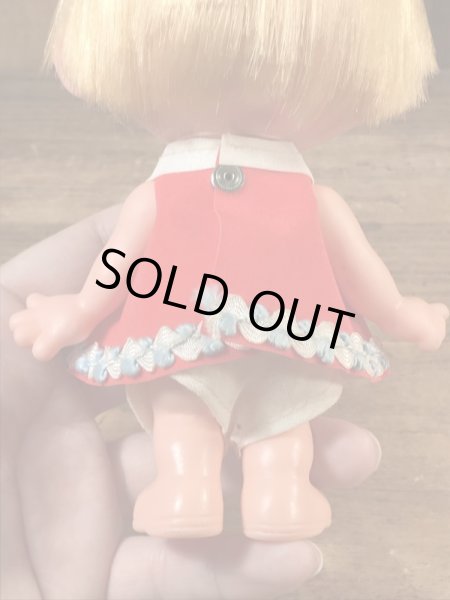 メイドインジャパン製の女の子の60’sヴィンテージソフビドール