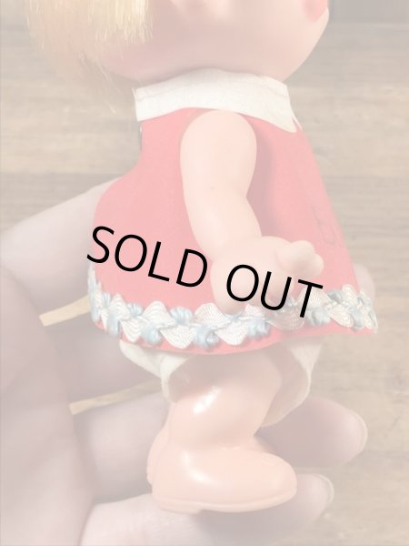 メイドインジャパン製の女の子の60’sヴィンテージソフビドール