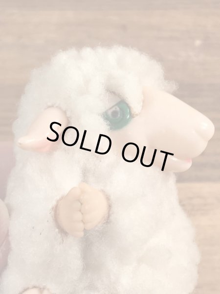 ヒツジの80年代ビンテージクリップ人形