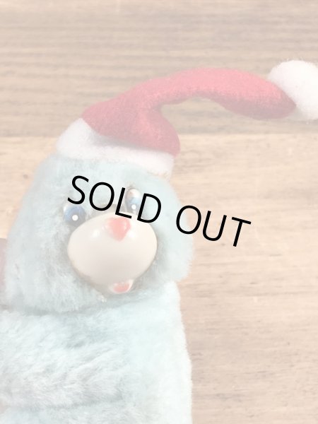 サンタクロースのクマの80年代ビンテージクリップ人形