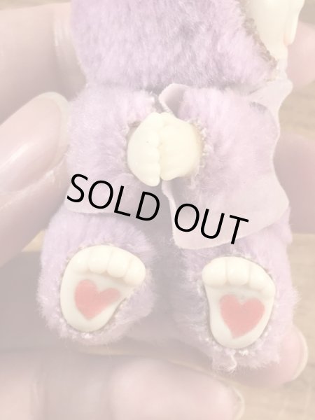 イースターバニーの紫の80’sヴィンテージクリップドール