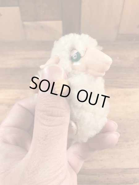 ヒツジの80年代ビンテージクリップ人形