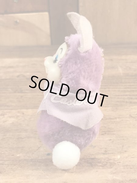 イースターバニーの紫の80’sヴィンテージクリップドール