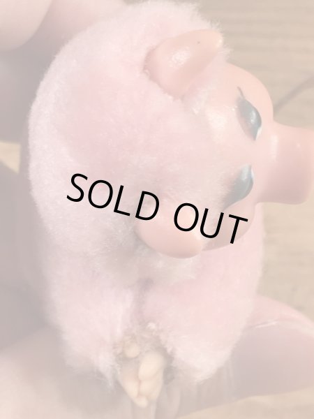 ミスピギーに似たブタの80年代ビンテージクリップドール