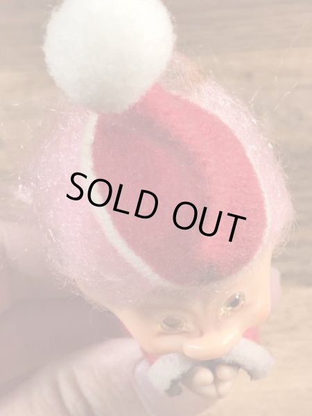 サンタのトロールの80年代ビンテージクリップ人形